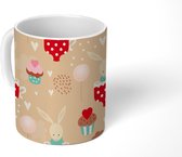 Mok - Patronen - Pasen - Paashaas - 350 ML - Beker - Uitdeelcadeautjes