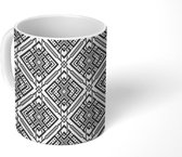 Mok - Koffiemok - Patronen - Tegels - Doolhof - Mokken - 350 ML - Beker - Koffiemokken - Theemok