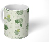 Mok - Koffiemok - Bloemen - Blad - Patroon - Vintage - Mokken - 350 ML - Beker - Koffiemokken - Theemok