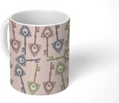 Mok - Koffiemok - Patronen - Sleutels - Vintage - Mokken - 350 ML - Beker - Koffiemokken - Theemok