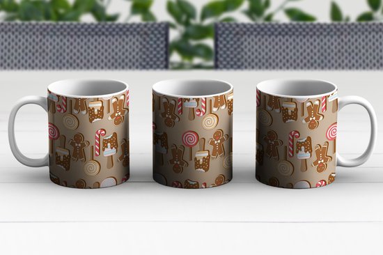 Tasse - Tasse à café - Noël - Biscuits - Snoep - Motifs - Tasses - 350 ML - Tasse - Tasses à café - Tasse à thé - Décoration Sinterklaas - Cadeaux pour enfants - Chaussures cadeaux Sinterklaas