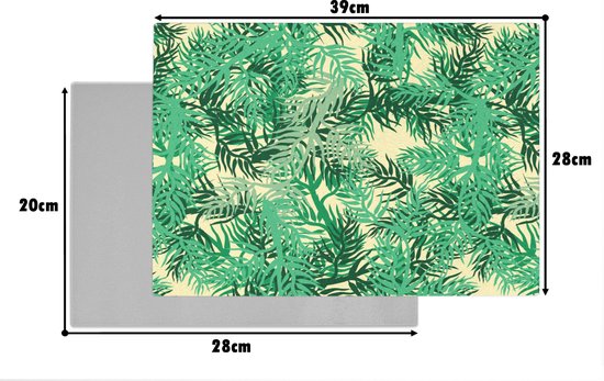 Planche à découper en Verres - 39x28 - Jungle - Motifs - Camouflage - Planches à découper en Glas