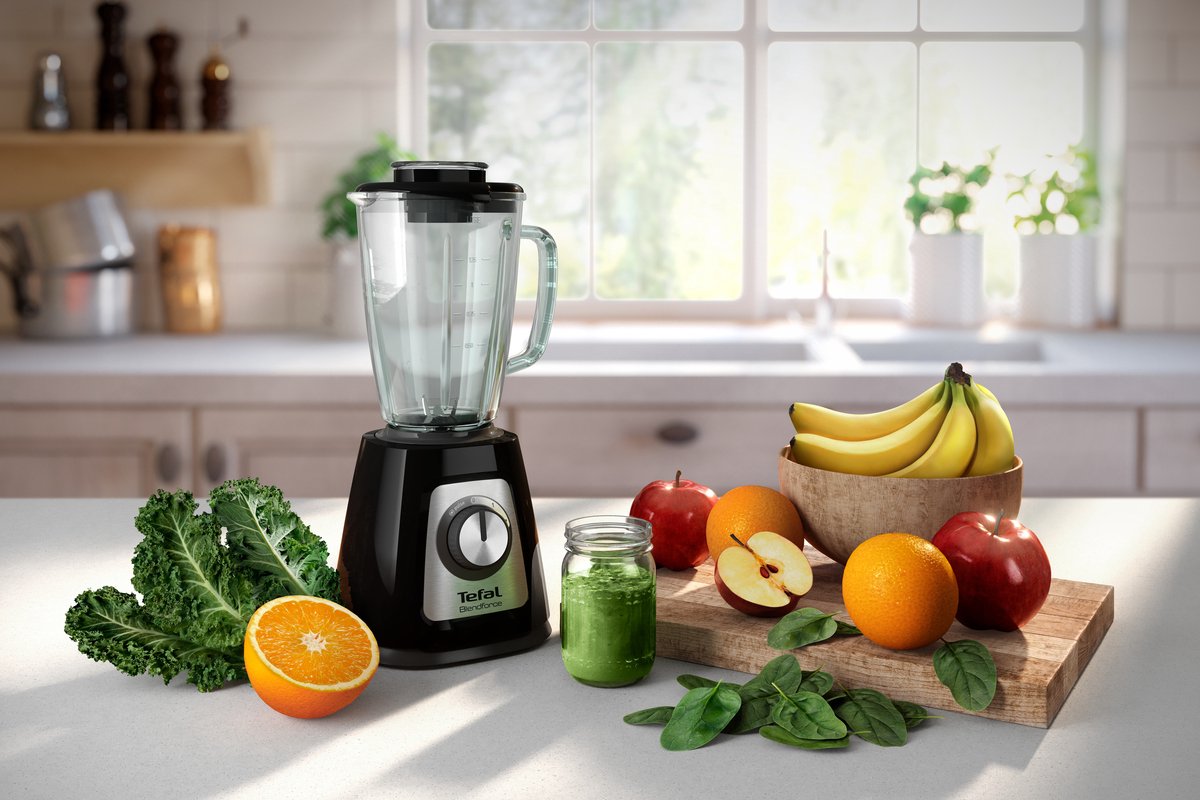 Tefal BlendForce II BL4358 - Blender - 1.25L - Smoothie Maker - Pulse Functie - Glazen Kan - 800W – foto 5