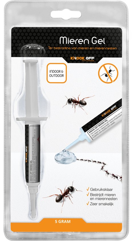 Knock Off Mieren Gel - 5 gram - Ter bestrijding van mieren - Mierengif - Anti mieren - Imidacloprid 0,0204% - Effectieve werking tot 3 maanden