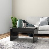 Salontafel hoogglans zwart 68x50x38 cm spaanplaat