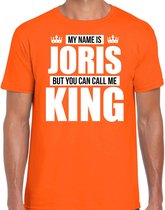 Naam cadeau My name is Joris - but you can call me King t-shirt oranje heren - Cadeau shirt o.a verjaardag/ Koningsdag XL