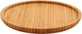 Bamboe houten broodplank/serveerplank/hamplank rond 20 cm - Dienbladen van hout