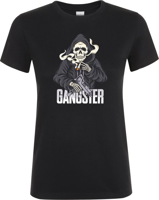 Klere-Zooi - Skeleton Gangster - Dames T-Shirt - 4XL