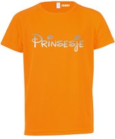 T-shirt kinderen Prinsesje | koningsdag kinderen | oranje t-shirt | Oranje | maat 140