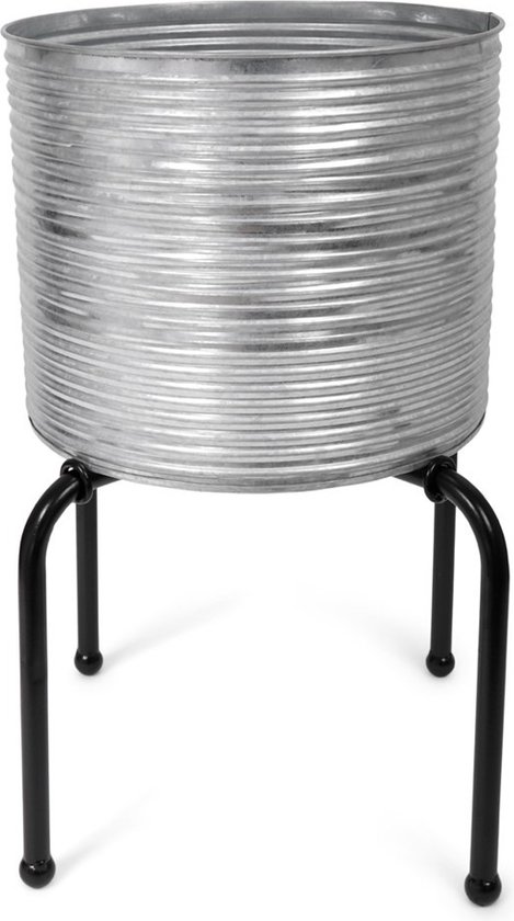 SENZA Flower Vessel Argent peut également être utilisé comme table d'appoint 51,5 x 39 x 39 cm