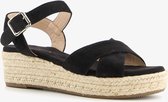 Blue Box dames espadrilles met sleehak - Zwart - Maat 37