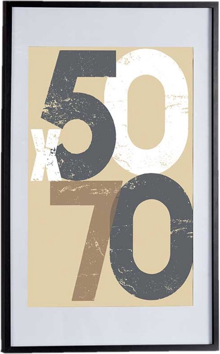 Arte Regal houten fotolijst - zwart - 60 x 90 cm - fotolijstje - met passe-partout - decoratie