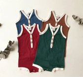 Playsuit - Jumpsuit - Romper - Bruin - Almond - Duurzaam handgemaakt - 1 jaar - 24 maanden