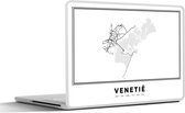 Laptop sticker - 11.6 inch - Stadskaart - Italië - Zwart Wit - 30x21cm - Laptopstickers - Laptop skin - Cover