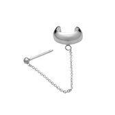 Zilveren oorbellen | Chain oorbellen | Zilveren ear cuff met chain