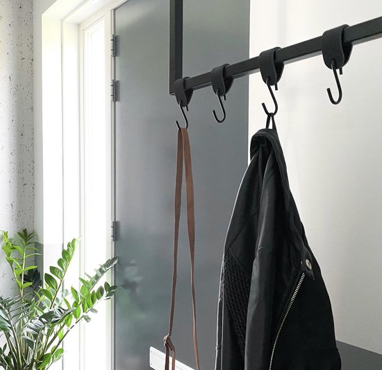 FIXER LE PRIX! 4x crochets en S | BLEU CLAIR - taille S (crochets en cuir S- crochets en S - porte-serviettes - patère - crochets de suspension)