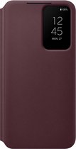 Samsung Galaxy S22 Hoesje - Samsung - Smart Clear Serie - Hard Kunststof Bookcase - Burgundy - Hoesje Geschikt Voor Samsung Galaxy S22