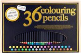 High quality kleurpotloden | Colouring pensils | Craft sensations | 36 kleuren | In houten bewaardoos | Kleuren | Tekenen | Schetsen | Hobby