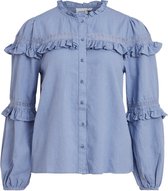 Vila Blouse Vimalania L/s Shirt 14073142 English Manor Dames Maat - W38