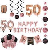 50 jaar Verjaardag Versiering pakket rose gold