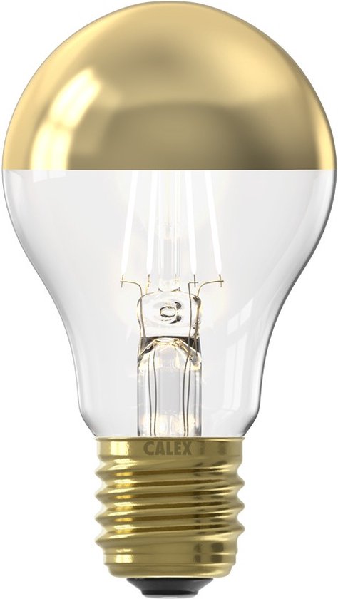 2 stuks - Calex - LED Kopspiegellamp 4W E27 180 - Goud - Dimbaar met Led Dimmer