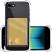 iPhone SE 2022 Hoesje Card Case Met Pasjeshouder Shockproof Transparant
