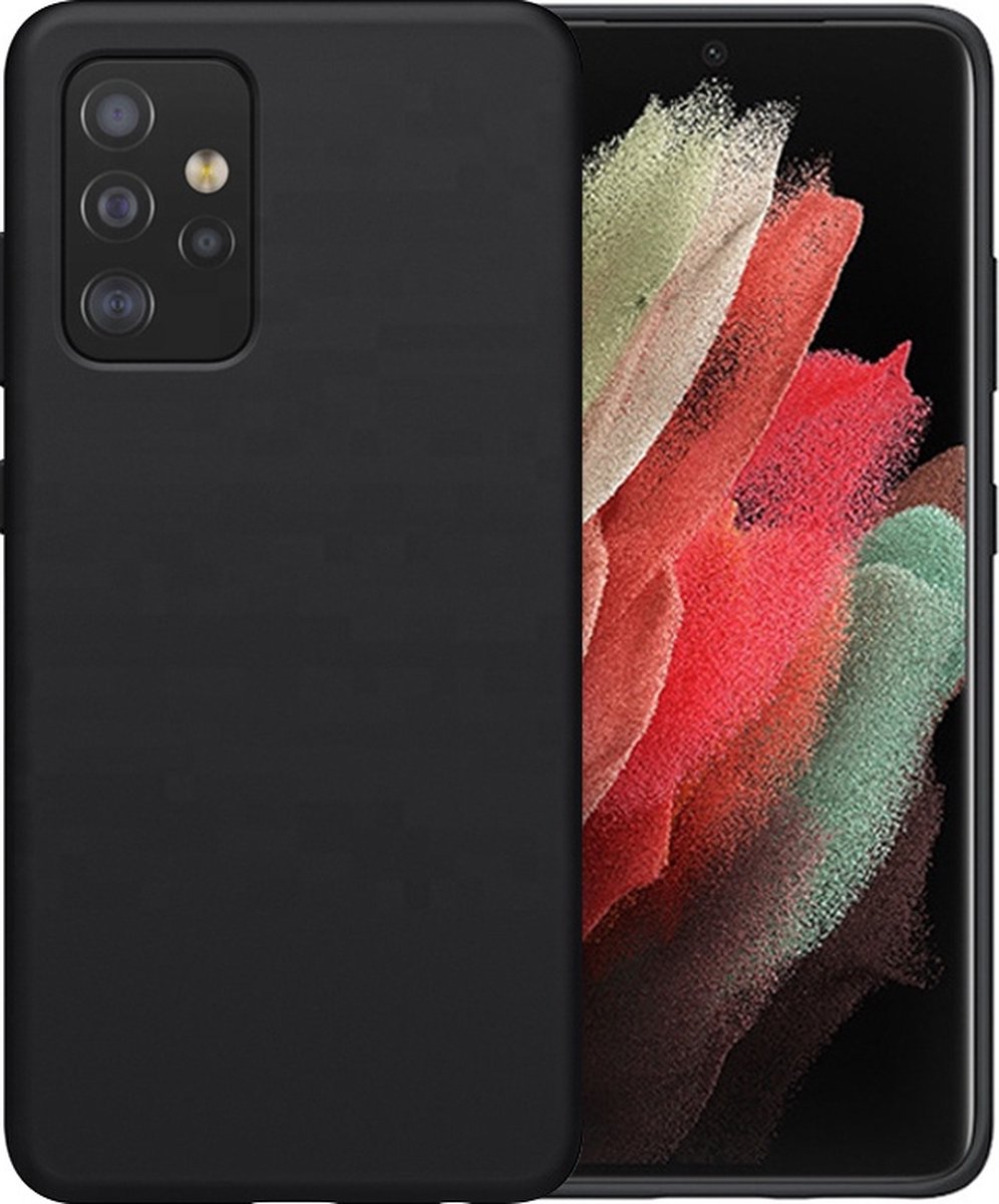 Geschikt voor Samsung Galaxy A33 Hoesje - A33 Hoes - Zwart Siliconen Case