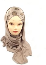 Mooie kaki hoofddoek, instant hijab, hijab, scarf.