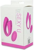 UltraZone Sexy U Vibrator - Pink - Silicone Vibrators pink