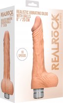 Realrock 8-20 cm Vibrating Dildo With Balls - Flesh - Realistic Vibrators flesh