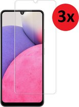 Screenprotector Geschikt voor Samsung Galaxy A33 - A33 Tempered Glass 3x