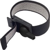 Adjustable Fabric Cock and Scrotal Loops - Electric Stim Device black,silver