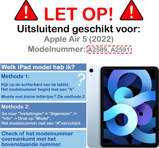 Protecteur d'écran en verre trempé pour iPad Air 2022 - Protecteur d'écran en Glas Tempered Glass pour iPad Air 5 - 3 PACK