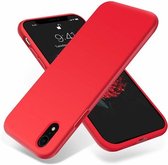 iPhone Xs Max | achterkant hoesje | siliconen | Tf cases | Rood