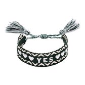 Stoffen - armband - YES - <3 <3 <3 - One size - Groen