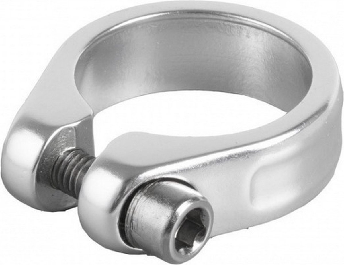 inbus zadelpenklem 31,8 mm alu zilver