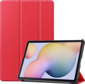 Samsung Galaxy Tab S8 Hoes - Mobigear - Tri-Fold Serie - Kunstlederen Bookcase - Rood - Hoes Geschikt Voor Samsung Galaxy Tab S8