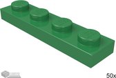 LEGO Plaat 1x4, 3710 Groen 50 stuks