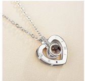 i love you ketting (zilver kleurig)