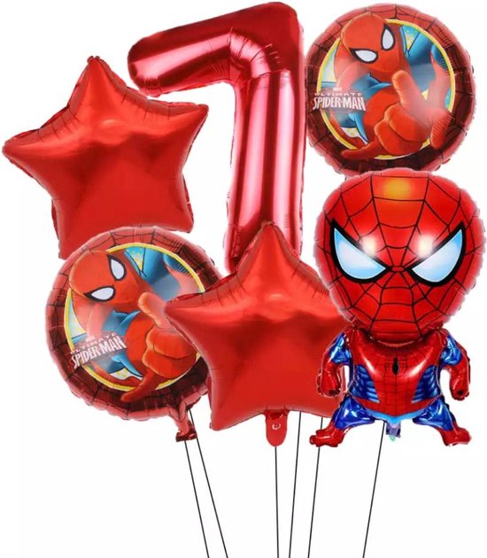 Spiderman Marvel Hero Party Ballon 6 stuks Folie Ballon Verjaardag - Kinderfeestje - Versiering - Decoratie nummer 7