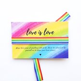 Pride armband ''regenboog lint'' LGBTQ, gay-pride, wensarmband