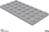 LEGO Plaat 4x8, 3035 Licht blauwgrijs 50 stuks