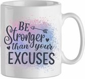 Be stronger than your excuses' paars| Cadeau| cadeau voor haar| cadeau voor hem | Beker 31 CL