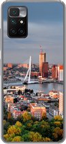 Geschikt voor Xiaomi Redmi 10 hoesje - Rotterdam - Skyline - Boom - Siliconen Telefoonhoesje
