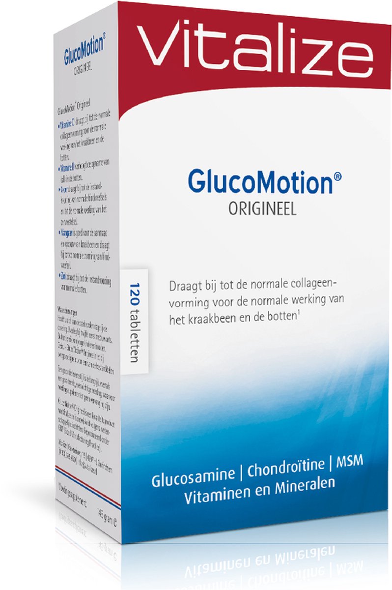 Vitalize GlucoMotion Origineel 120 tabletten - Meest complete supplement binnen de GlucoMotion® reeks - Bevat glucosamin...