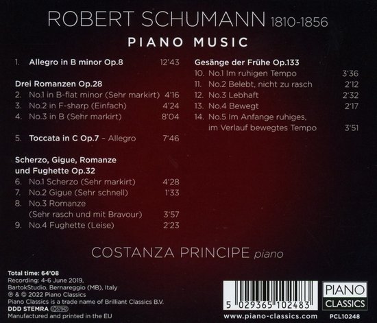 Costanza Principe - Schumann: Piano Music (CD)