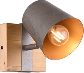 LED Wandspot - Torna Bimm - E14 Fitting - 1-lichts - Rond - Antiek Nikkel - Aluminium