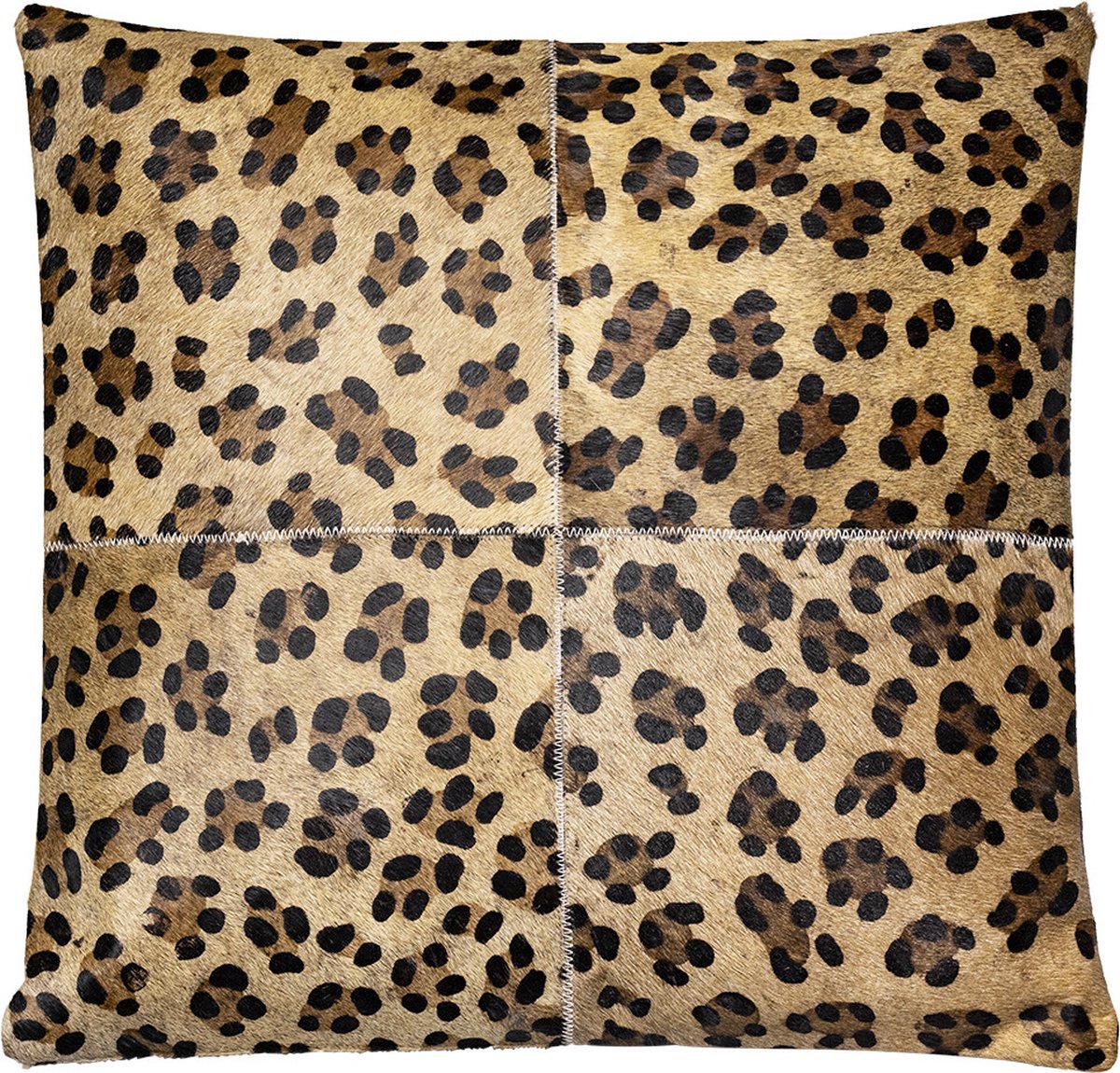 Mars & More Sierkussen Koeienhuid Gekleurd Leder / Bont 45x45x15cm | Mars & More Kleurmix