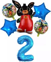 Bing Ballon Set, Verjaardag Party Ballon Decoratie, Konijn Aluminiumfolie Ballon Nummer 2