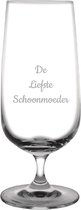 Gegraveerde bierglas op voet 41cl De Liefste Schoonmoeder